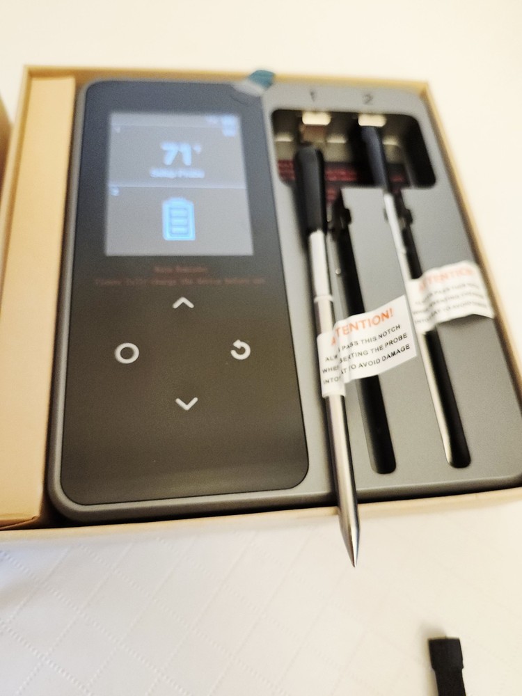 FM2205 Wireless Meat Thermometer Probe Plus 2 Probe APP COMPATIBLE Open Box