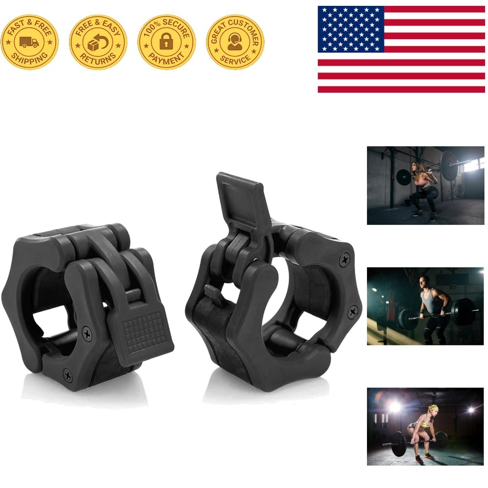 Durable Olympic Barbell Collars - Quick Release for Weight Lifting