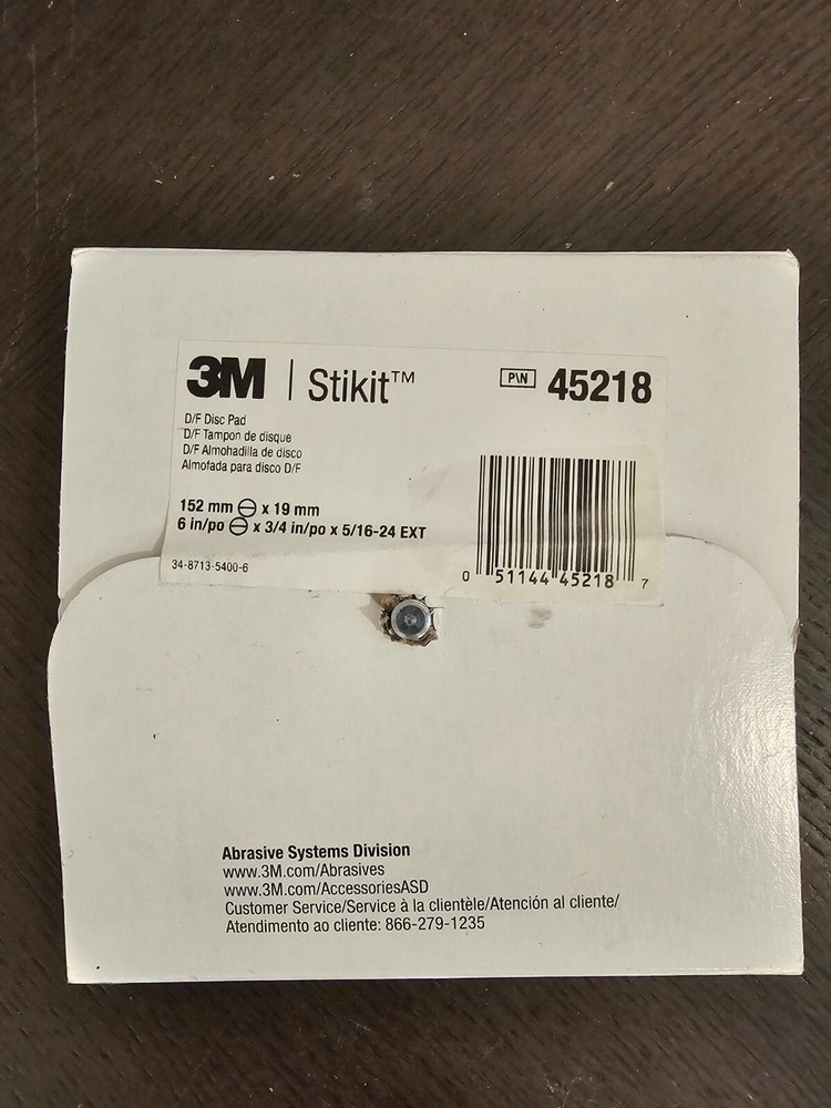3M 45218 Stikit Pad Dust Fre 6" Medium Disc Pad #1