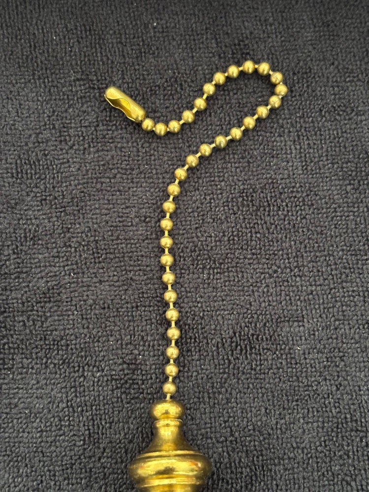 Glass and Metal Fan Light Pull