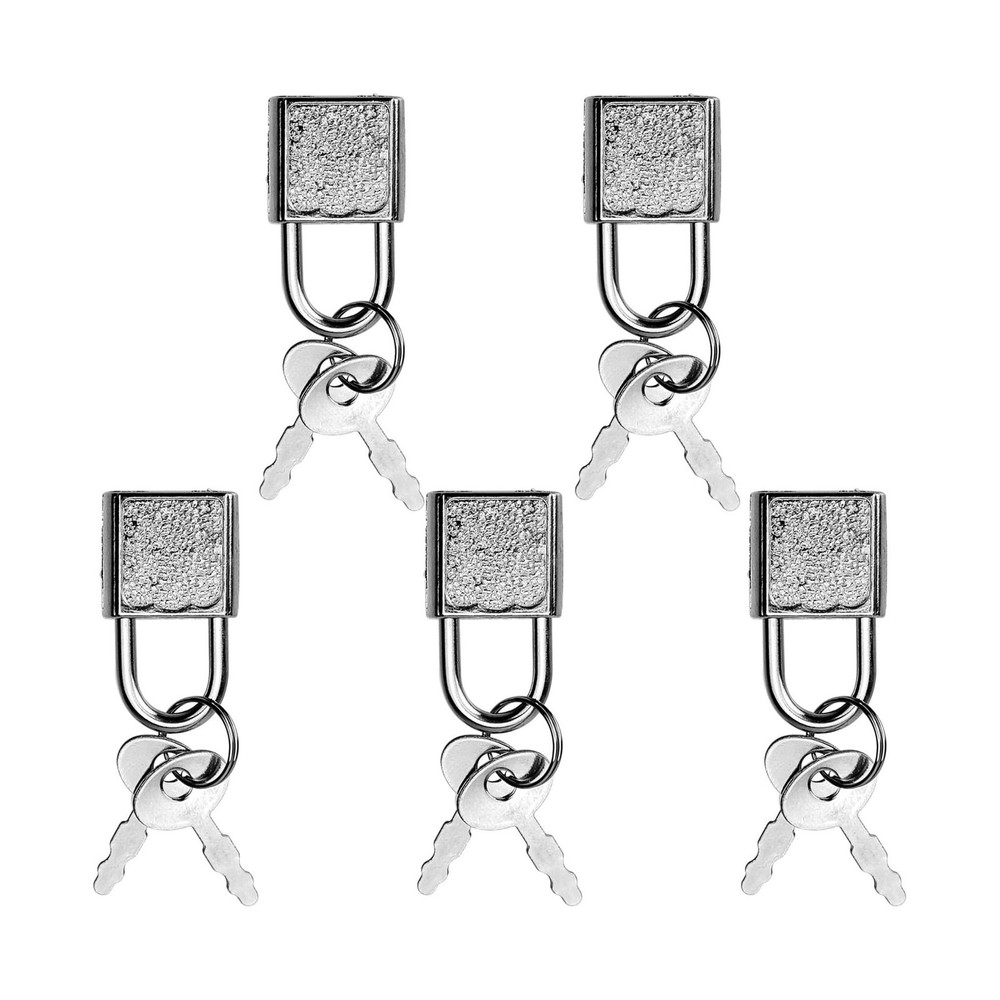 5 Pack Mini Diary Padlock, Small Locks with Keys, Tiny Luggage Locks for Trav...