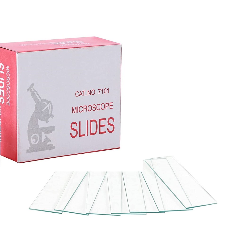 72 Blank Microscope Slide Ground Edges Pre-Cleaned Clear Glass Slides