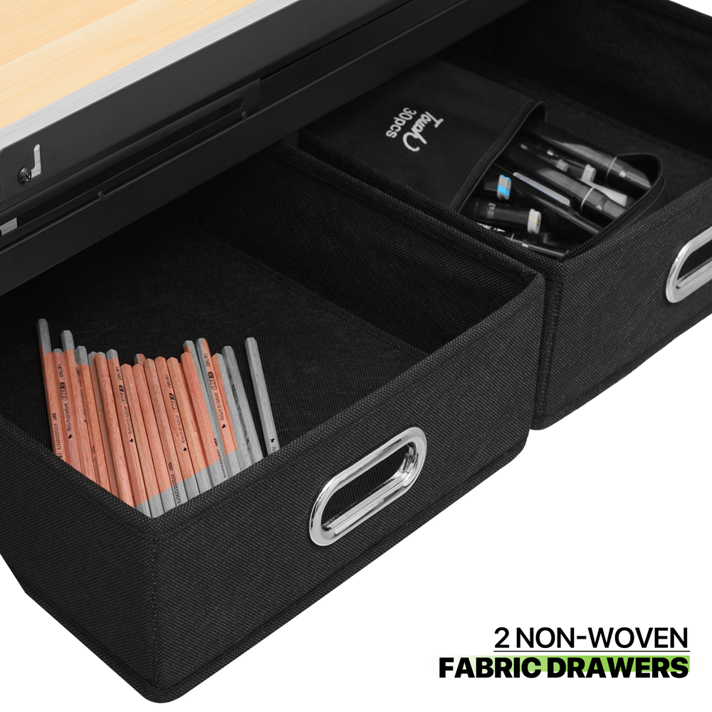 61"Drafting Drawing Table[STOOL+DRAWER]Adjustable Tabletop Painting Work Station