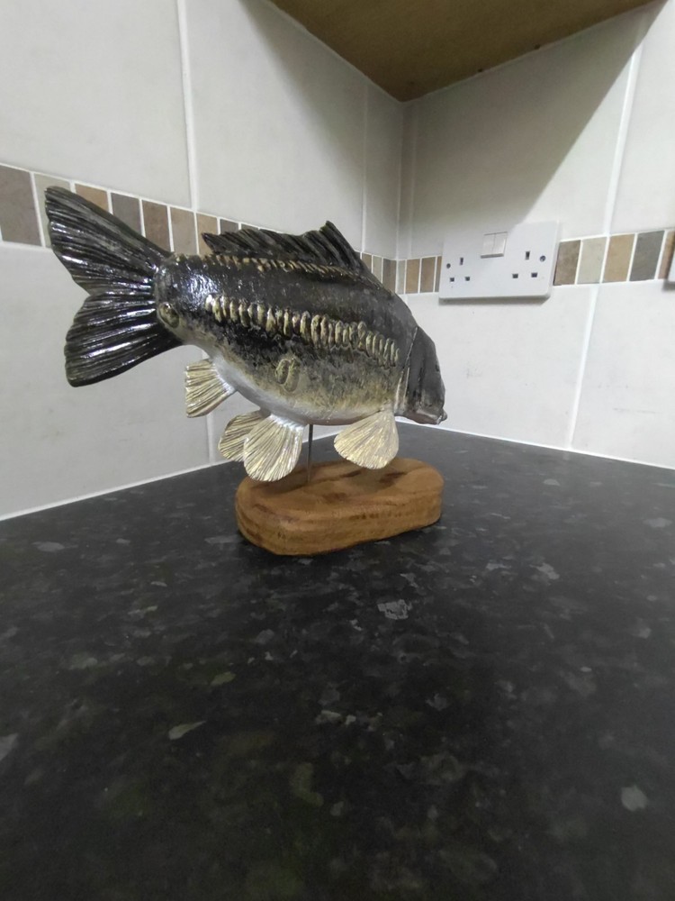Carp Fishing, linear Carp statue