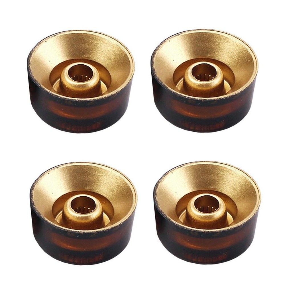 4pcs Guitar Speed Knobs for Electric Guitar Accessory Brown