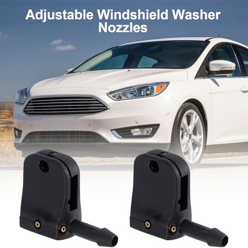 2pcs 3-way Adjustable Aimable Car Front Windshield Washer Wiper Sprayer Arm