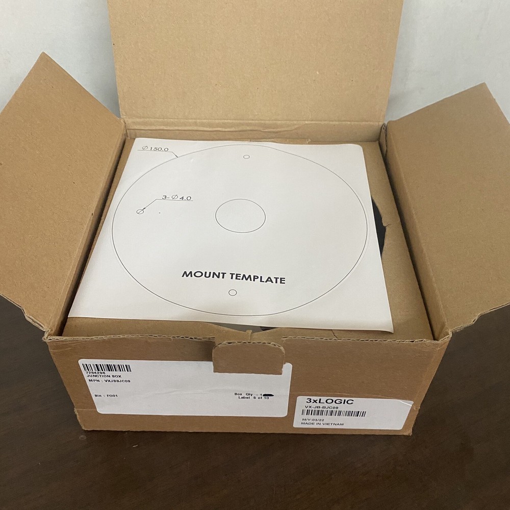 NEW 3xLOGIC VX-JB-BJC09 White Junction Mount Bracket CCTV CAMERA