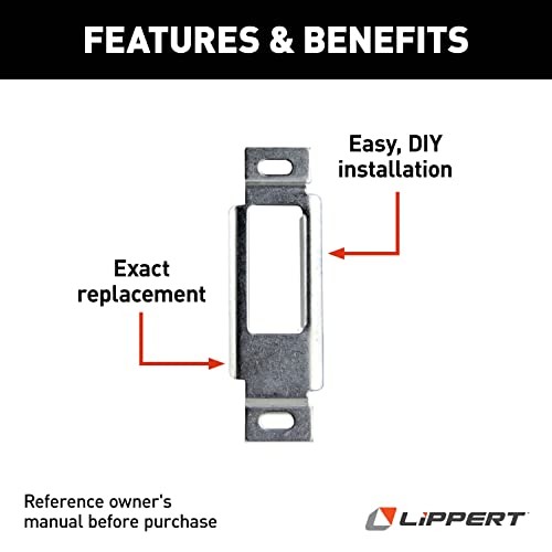Lippert Replacement RV Baggage Door Latch Strike, No Assembly Required, Easy