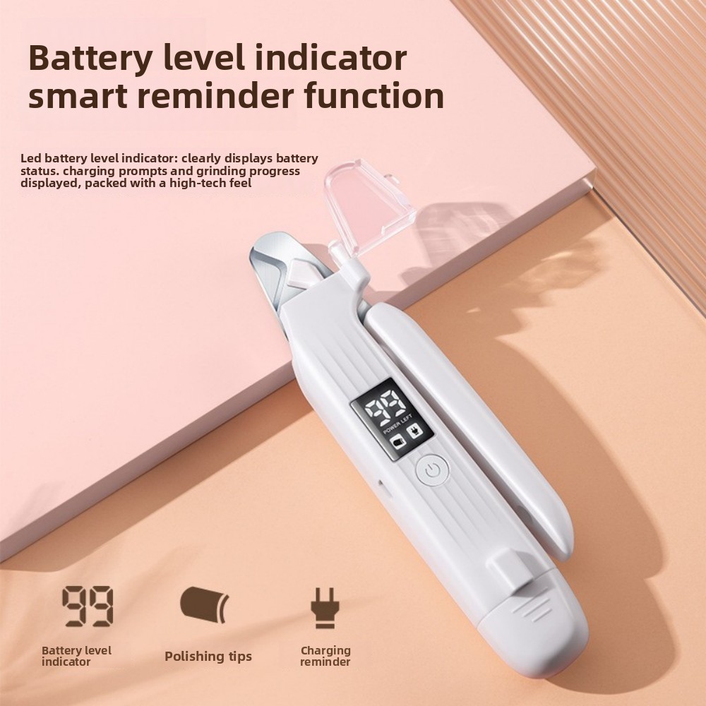 Electric Dog Nail Grinder Pet Trimmer USB Rechargeable Clipper with LED Light US