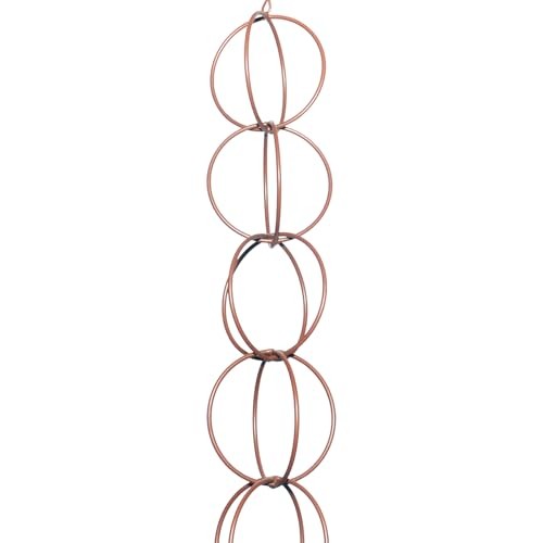 Rain Chain for Gutters Functional and Decorative Replacement copper-rings