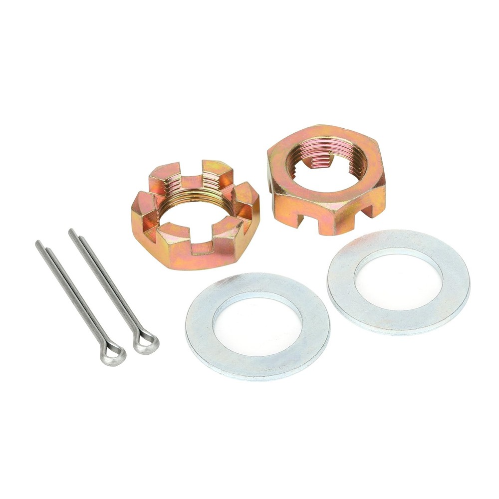 2 Sets Trailer Axle Nut Kit for 1 Inch Spindle Includes Washers Cotter Pins