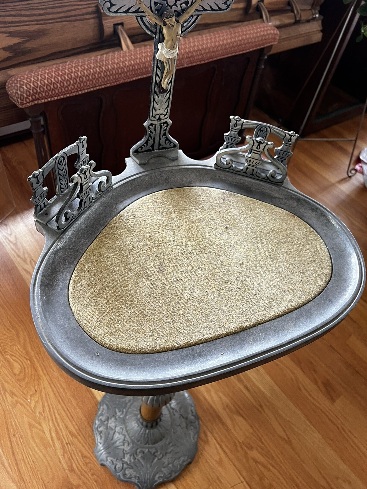 Vtg Stand Podium Cemetery Gothic church Horror Holland Funeral Home Oddity