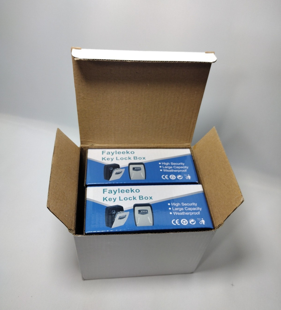 2 PACK Key Lock Box Wall Mounted, 5 Keys Capacity, Key Safe Security Storage