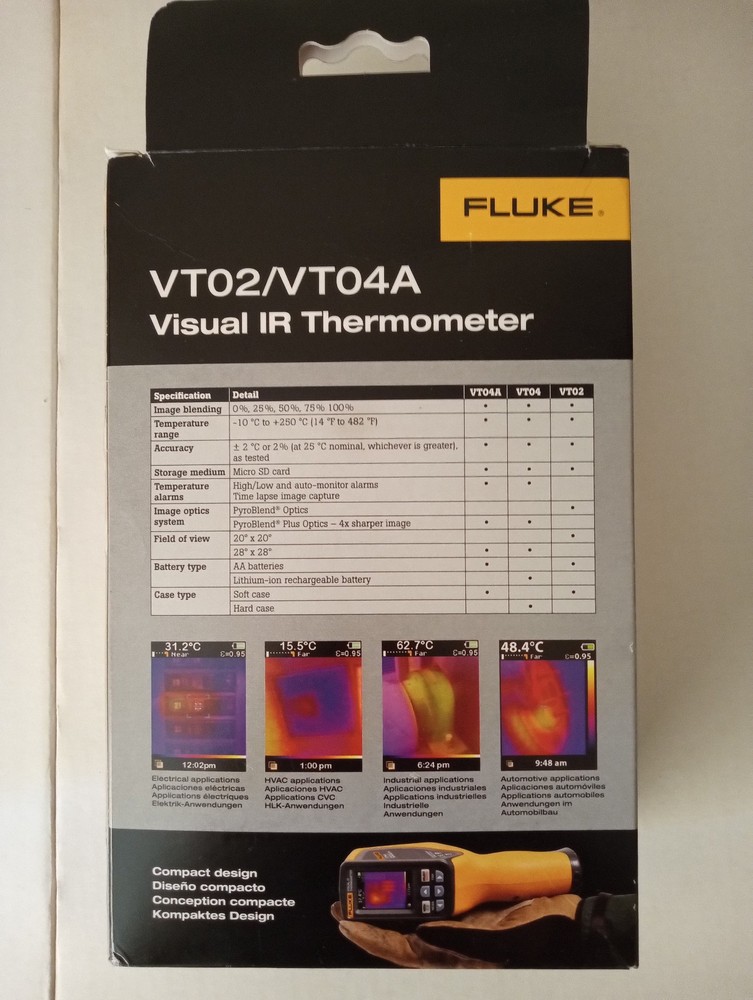Fluke VT04 Visual Infrared Thermometer Kit
