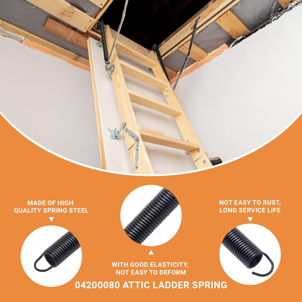 Attic Ladder Spring Replacement Kit 11 1/2 Overall Length (2-Pack)