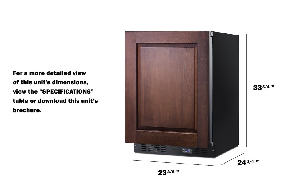 Summit SCFF53BIFIM 24"W 4.72 Cu. Ft. Built-In / - Panel Ready