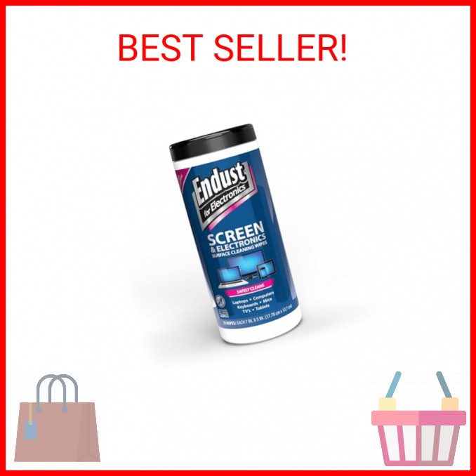 Endust for Electronics; Screen & Surface Cleaning Wipes, Great LCD and Plasma Wi