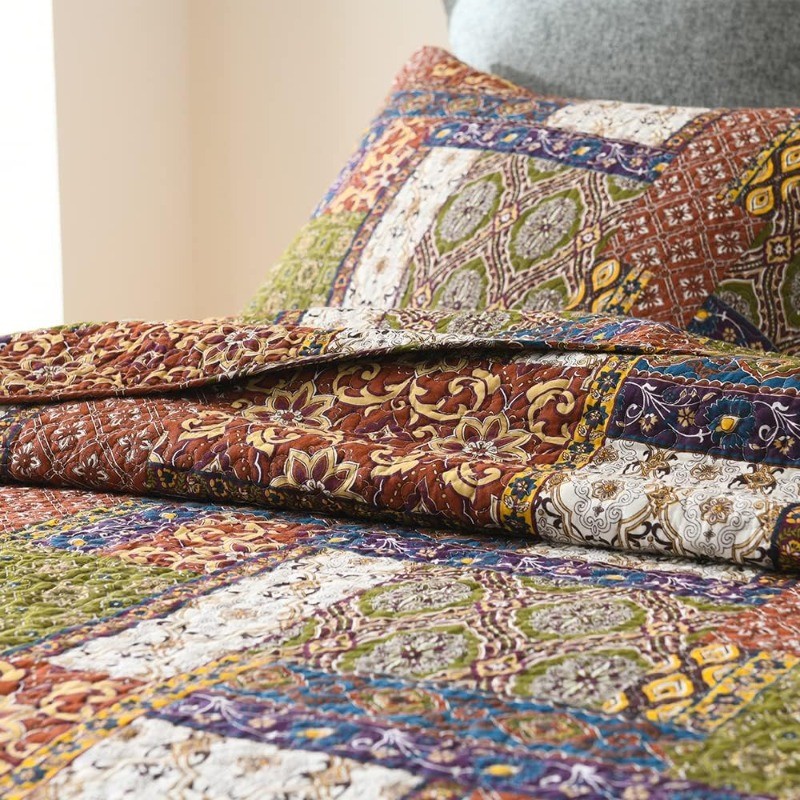 Quilt Sets Reversible Coverlet Sets Comforters Vintage Bohemian Patchwork