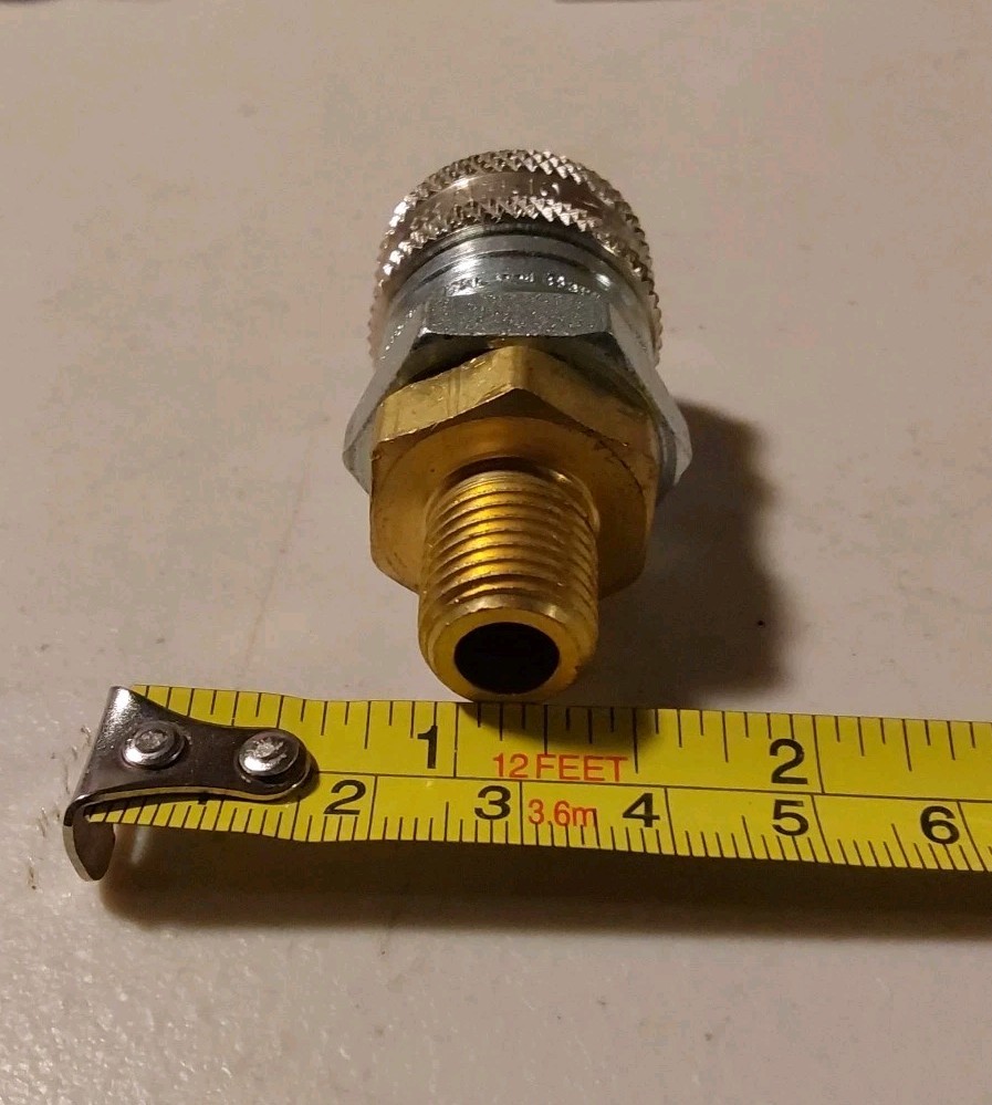 Hansen 2-RL Series Pneumatic Quick Disconnect Socket, 1/8" Male NPT, Ring Lock