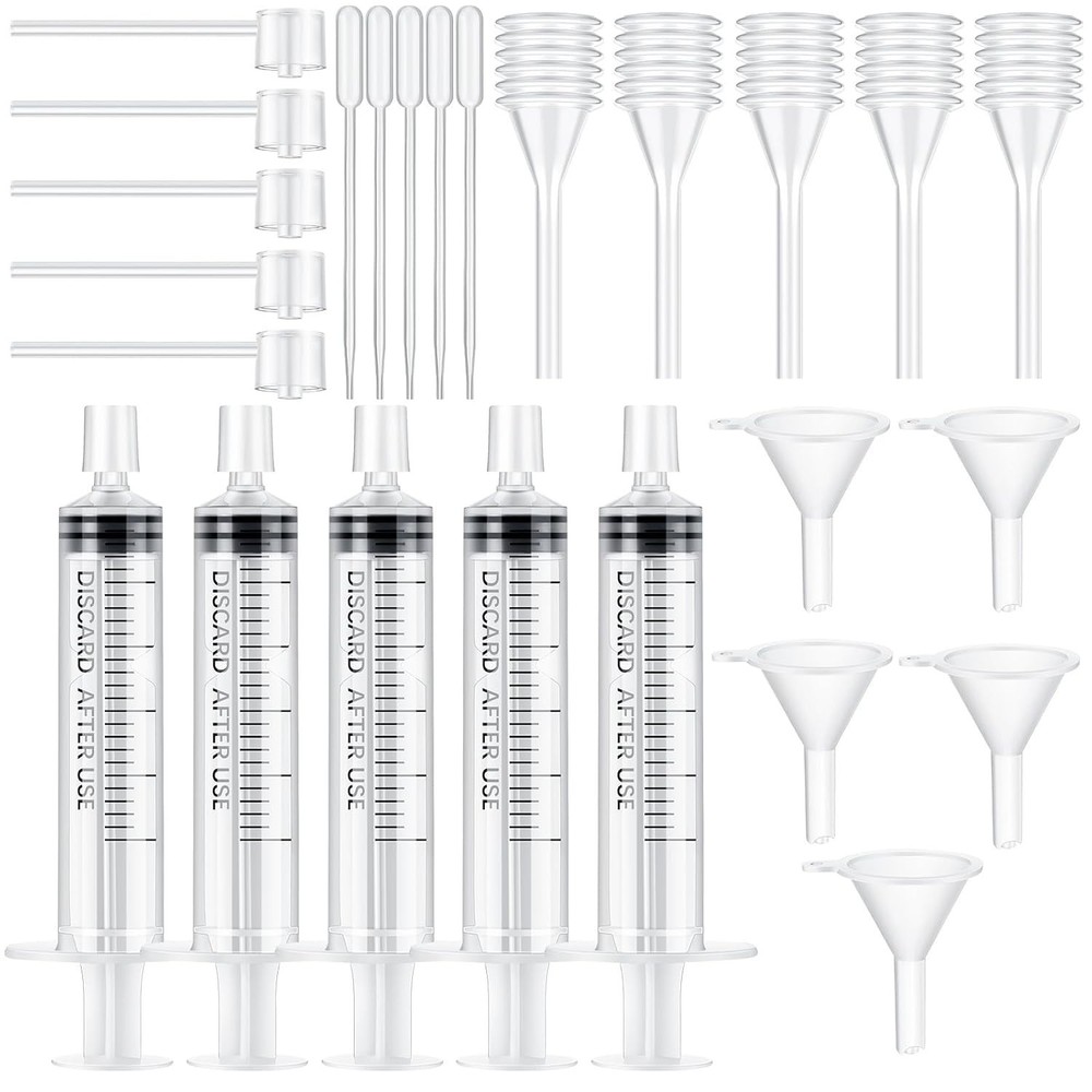 25 Pcs Perfume Refill Tool Kit Plastic Clear Dispenser Transfer Tools