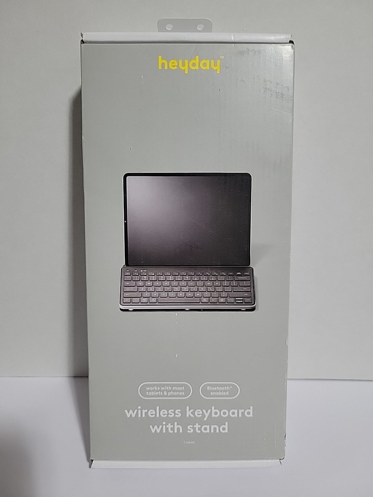 Heyday Wireless Bluetooth Tablet Keyboard Stands for iPad & Chrome OS