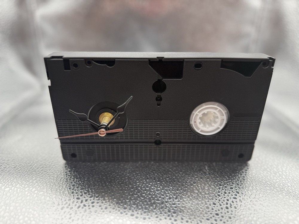Vintage VHS Cassette Table/ Wall Clock Handmade