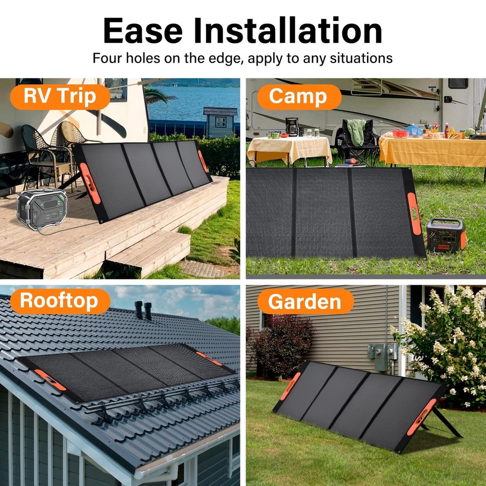 400W Foldable Solar Panel High-Efficient PV for Power Station Generator