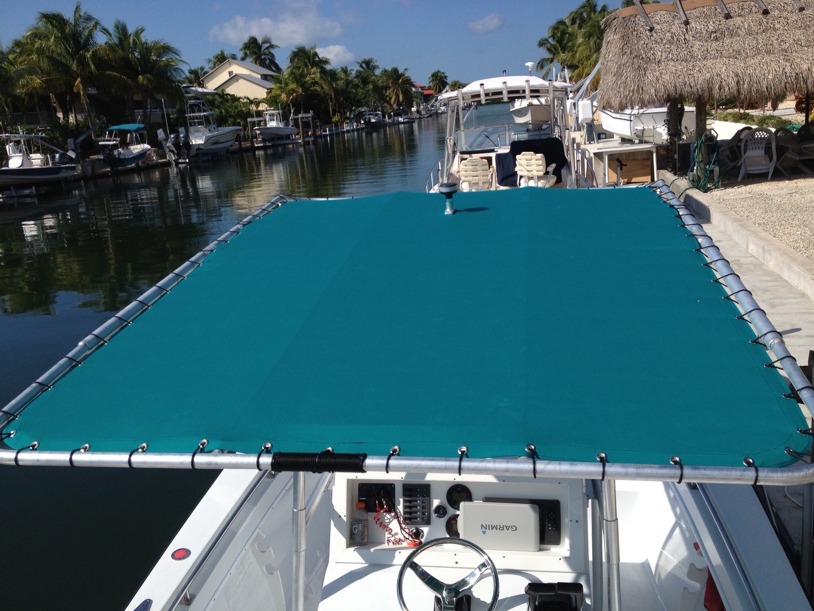custom made Boat sunbrella replacement T-top canvas