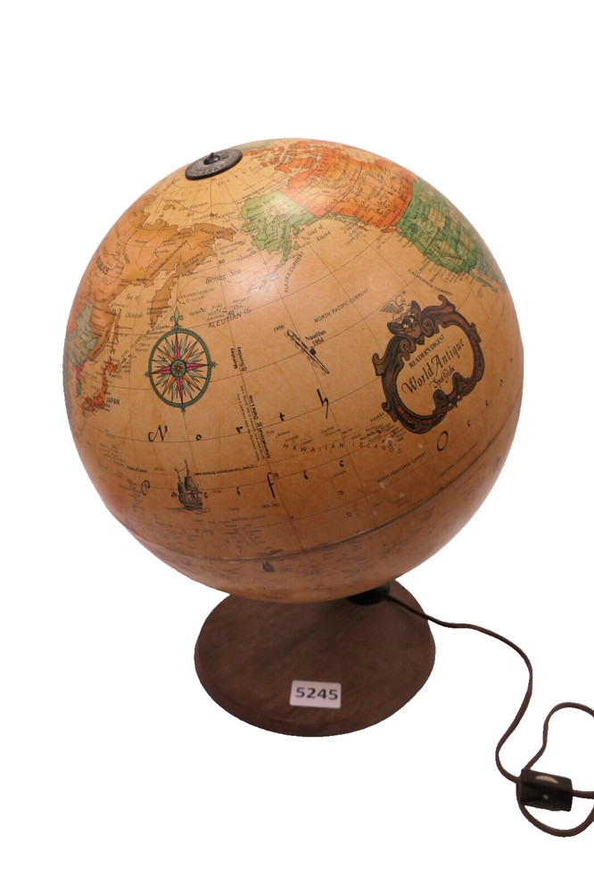 Readers Digest World Antique Spot Globe