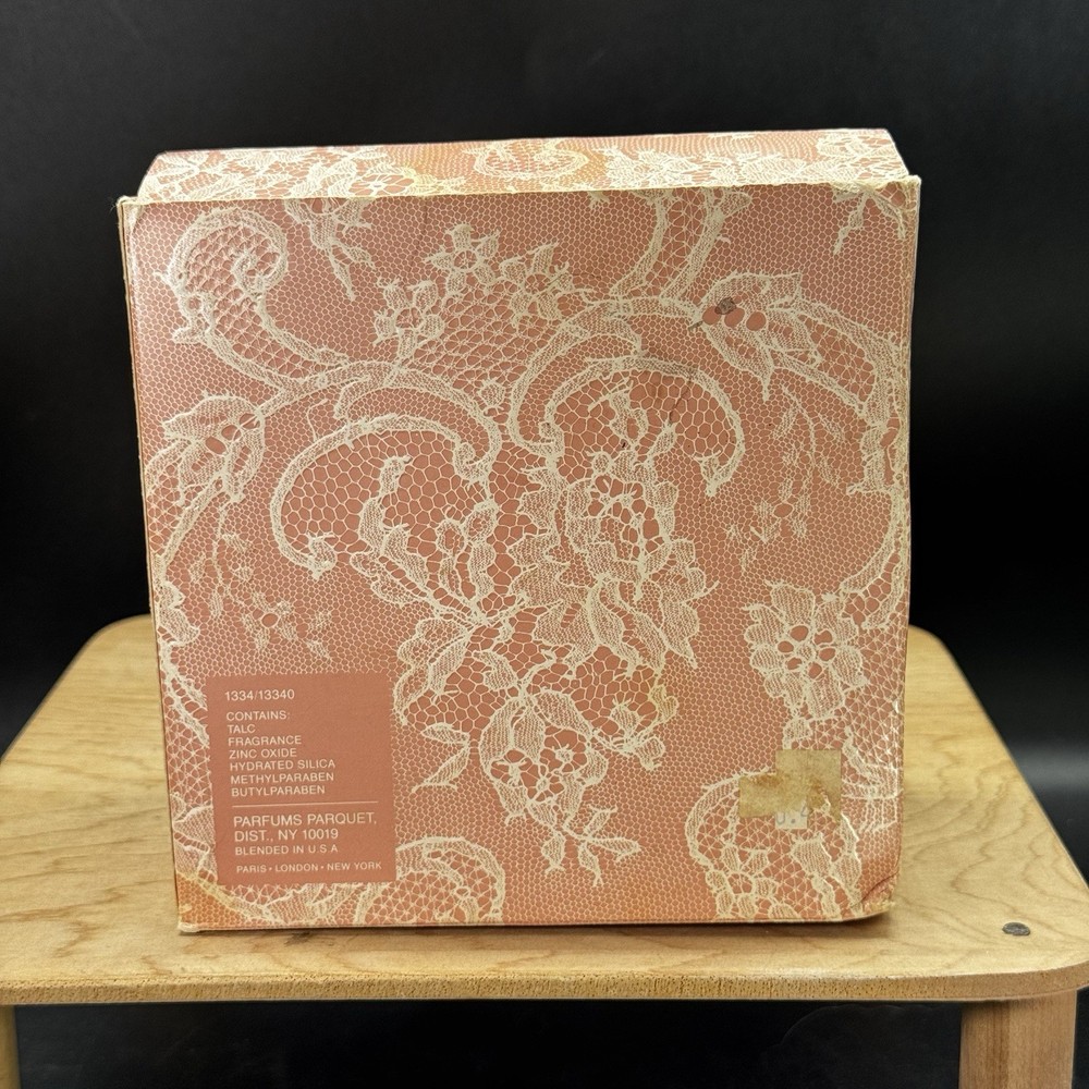 Chantilly Dusting Powder Plastic Container & Puff Boxed EMPTY/Traces Vintage