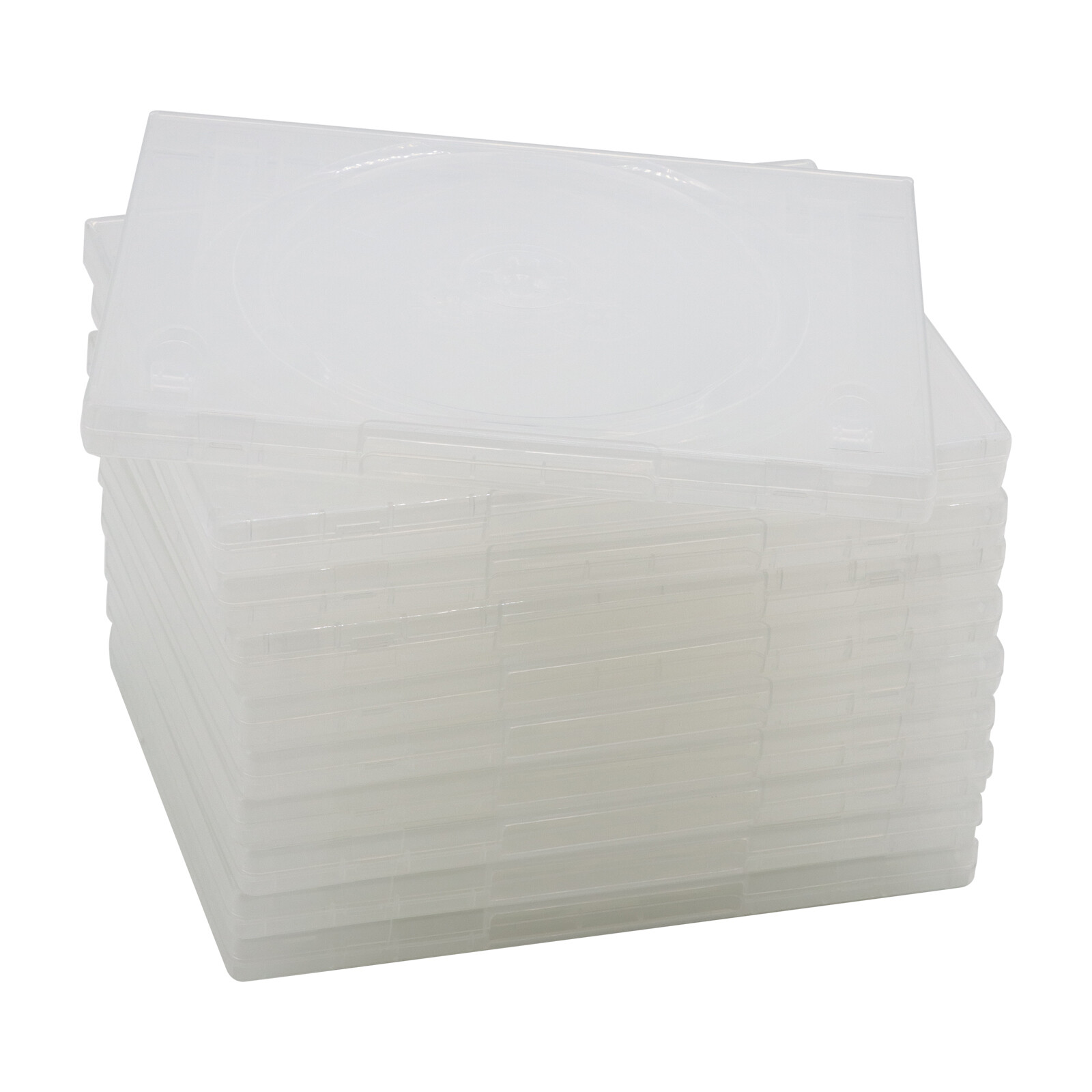 Clear STANDARD 4 Discs DVD Cases Box 14MM 4 DVD Holder Flip Sleeves Carry Case