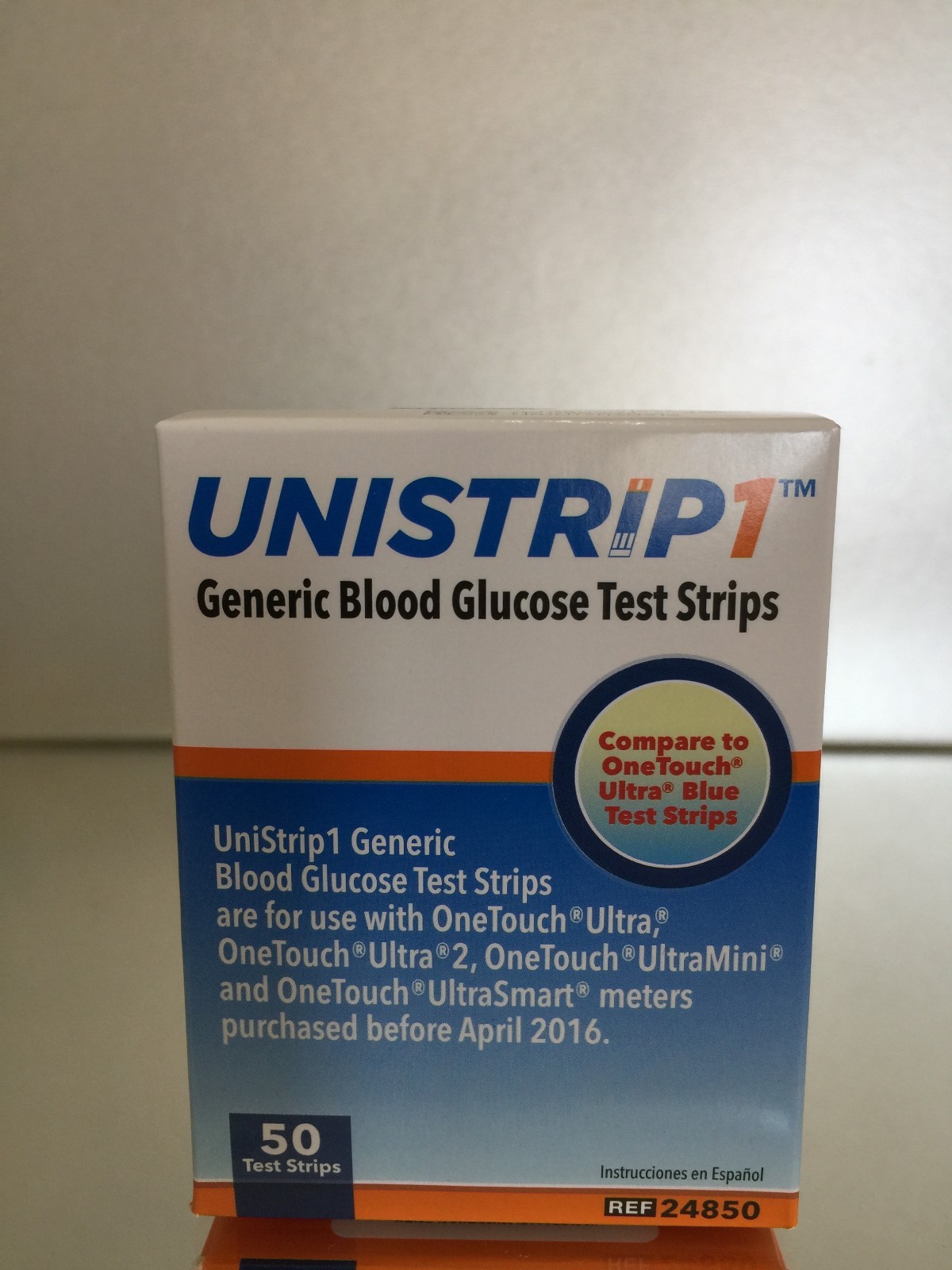 UniStrip 50 Test Strips for Use with Onetouch® Ultra® Meters FREE Ship exp 12/24
