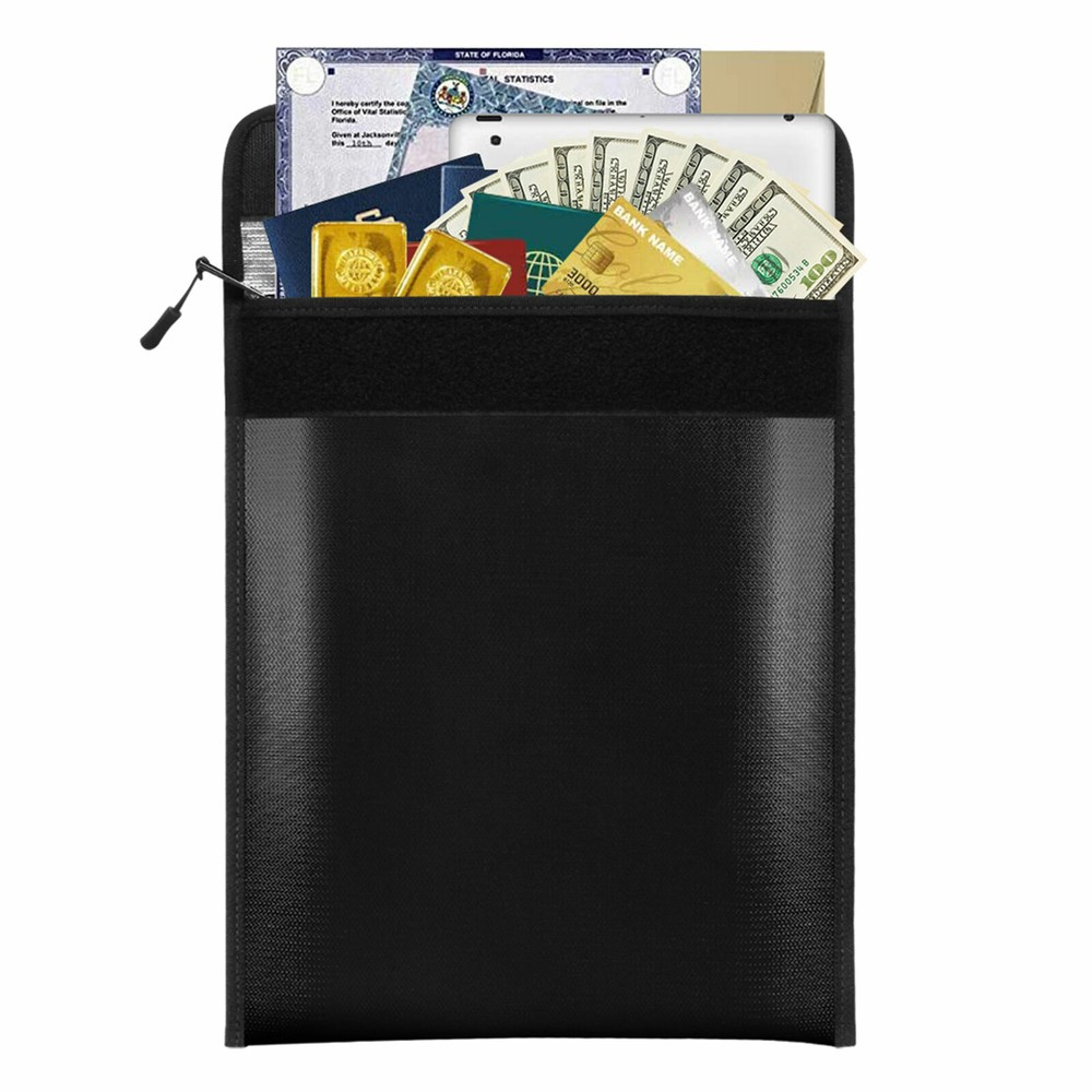 Fireproof Water Resistant Money Bag Upgrade Envelope Document File Pouch Case US
