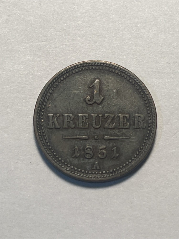 1851-A Austria 1 Kreuzer