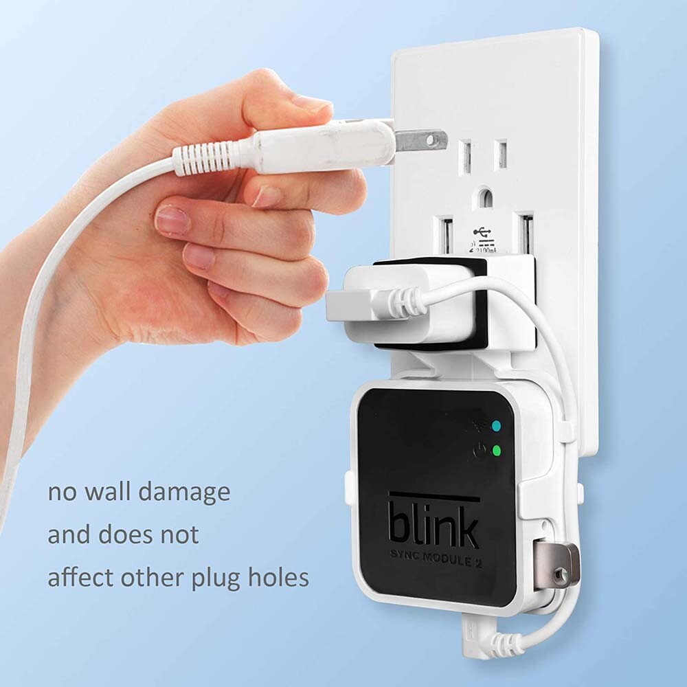 64GB USB Flash Drive & Outlet Wall Mount Bracket for Blink Sync Module 2