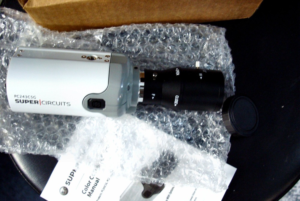 NEW - SUPER Circuits PC243C5GRTI Security Camera w/ Attached Lens - Original Box