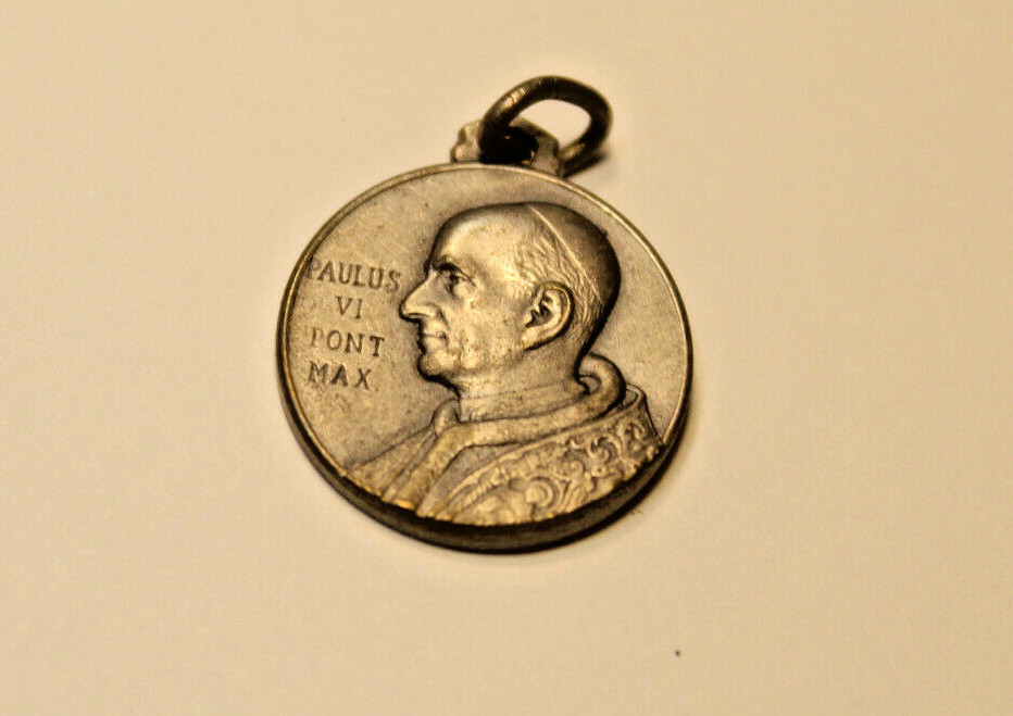Vintage Religious Medal PAULUS VI PONT MAX Old Holy  RS