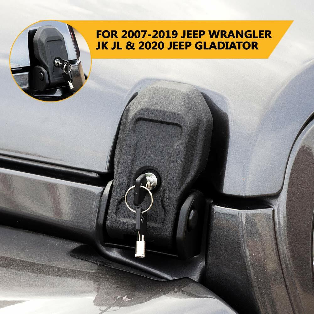 Locking Hood Latch Hood Catch with Lock for 2018-2023 Jeep Wrangler JL JLU JT