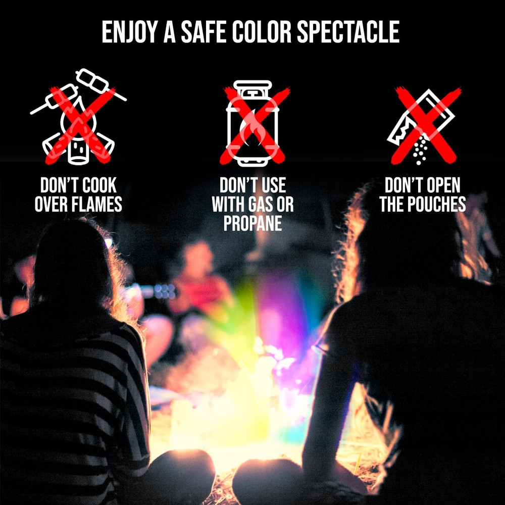 Fire Dazzle Fire Color Changing Packets for Fire Pit - 25 Pack Color Packets, Fl