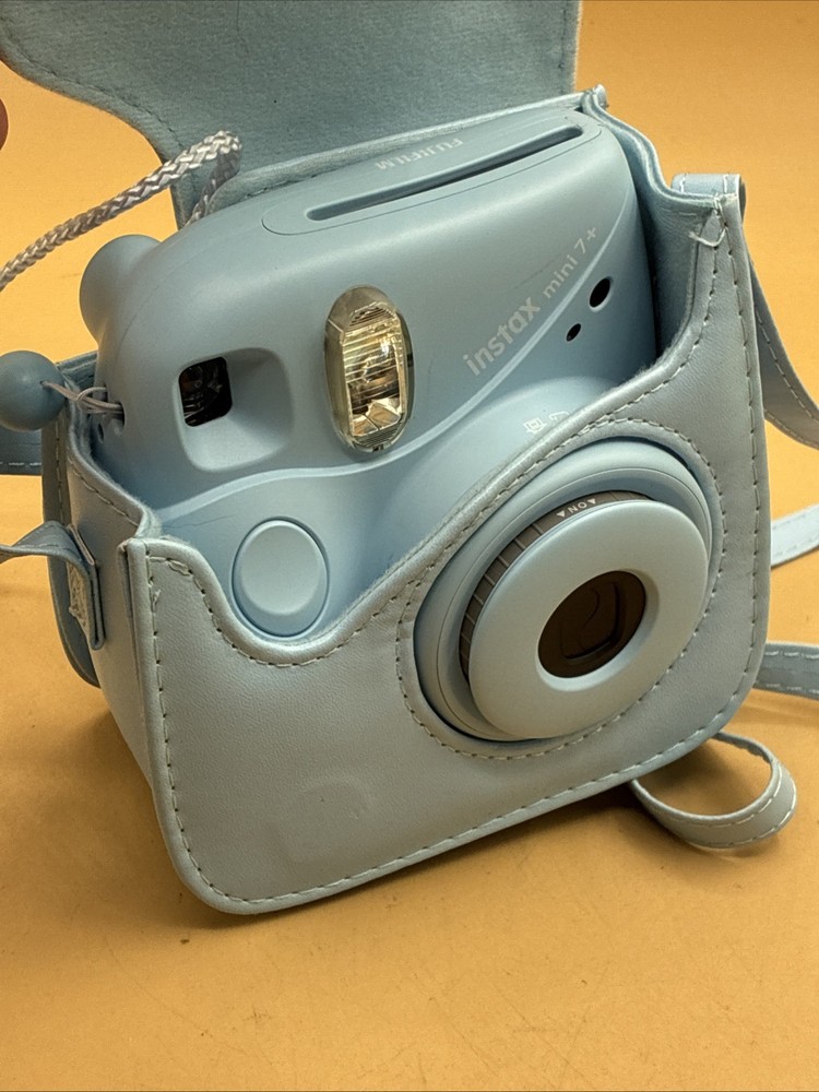 Fujifilm Instax Mini 7+ Instant Camera With Case Light Blue