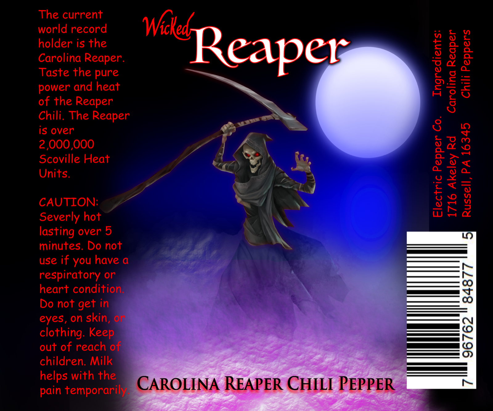 Carolina Reaper Powder Wicked Reaper Chili Pepper World's Hottest Chili 2 oz
