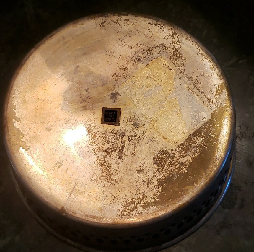 SILVERPLATED WINE COASTER WITH GLASS INSERT