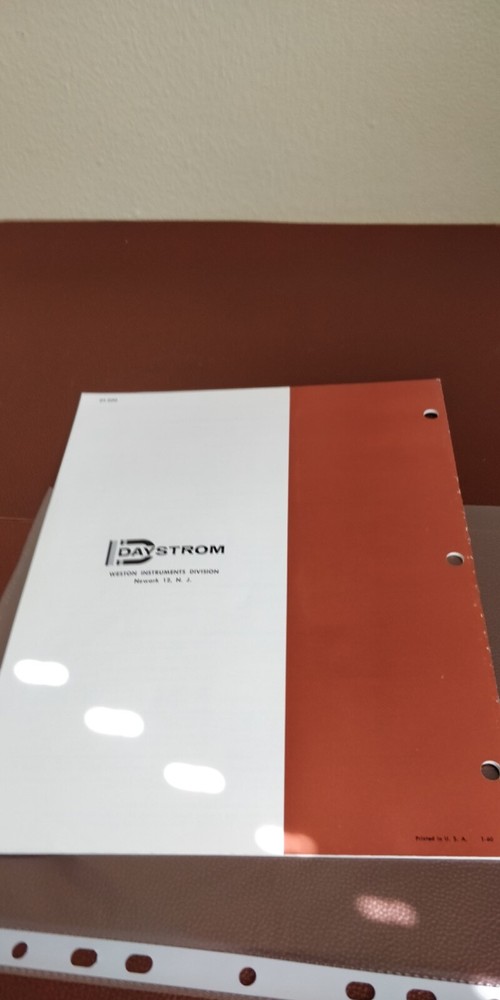 1960 ~ DAYSTROM ~ Catalog ~ Switchboard Instruments Weston