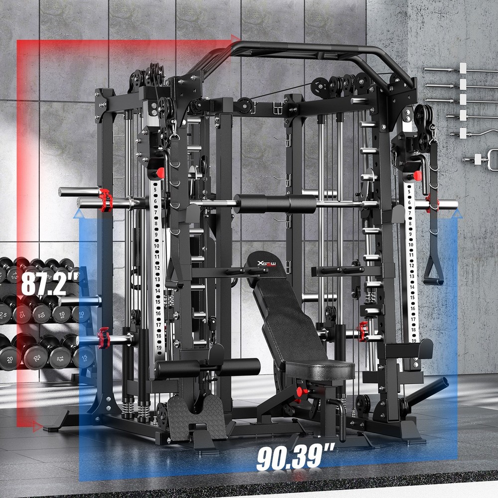 Smith Machine, Multi-Function Strength Training Cage, Suitable for Home Gyms