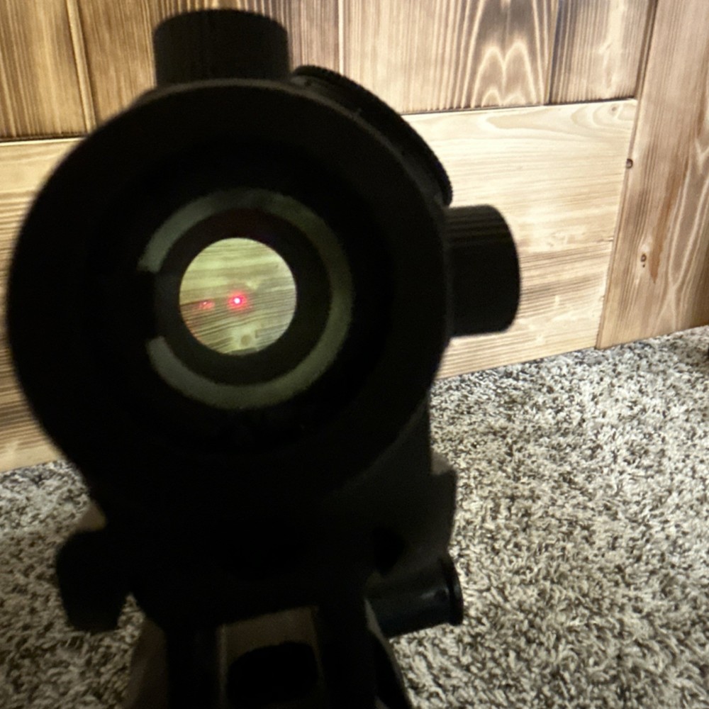 Electric Airsoft Rifle w/ Red Dot Sight & Laser Sight Module Attachment