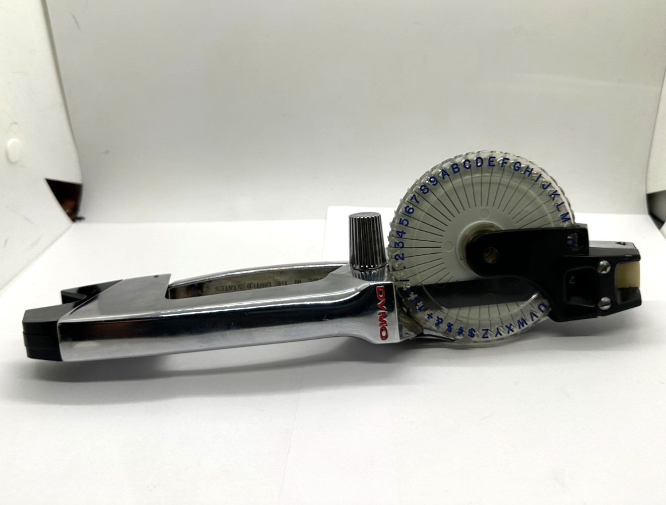 Vintage DYMO Metal Label Maker Made In USA. Tested Works (READ)