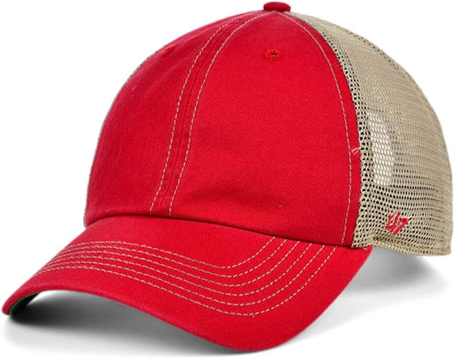 '47 Blank Trawler Clean Up Adjustable Red Snapback Cap