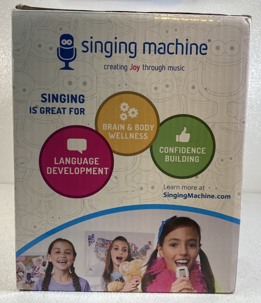 THE SINGING MACHINE TABEOKE PORTABLE BLUETOOTH KARAOKE SYSTEM, WHITE New