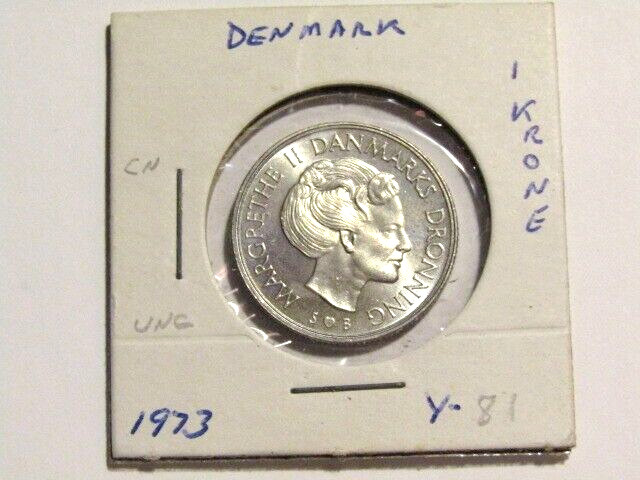 Denmark 1973 1 Krone unc Coin