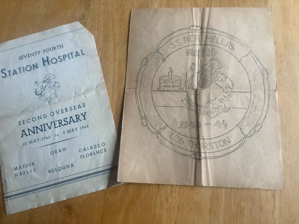 WWII US Navy USS Thurston Program Papers Look